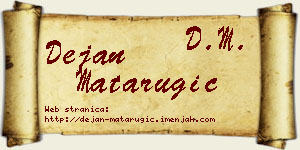 Dejan Matarugić vizit kartica